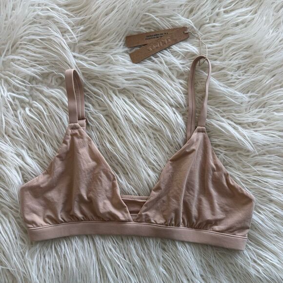 Skims Fits Everybody Triangle Bralette Clay Size Large - Picture 1 of 7